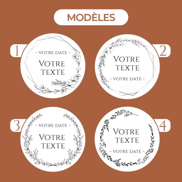 Stickers rond personnalisé (mariage, anniversaire...) – Image 3